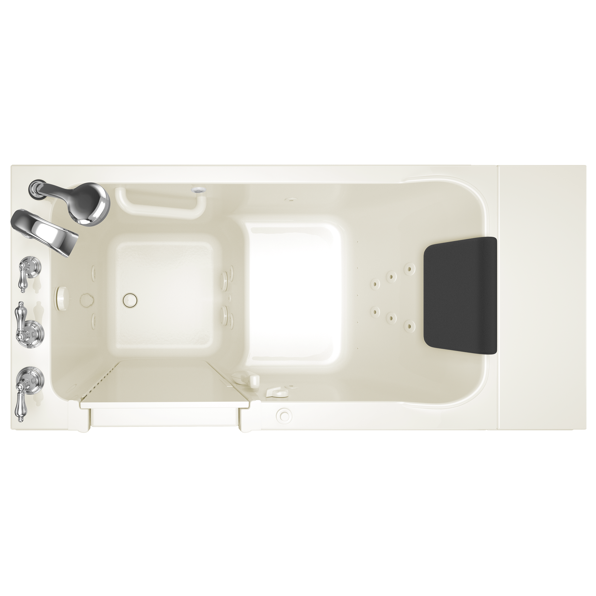 Acrylic Luxury Series 28 x 48-Inch Walk-in Tub With Whirlpool System - Left-Hand Drain With Faucet